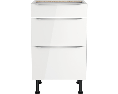 Unterschrank mit drei Schubladen und Füßen