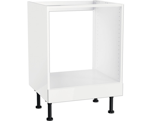 Caisson pour cuisinière Optifit Arvid986 60 x 58,4 x 87 cm façade blanc brillant corps blanc