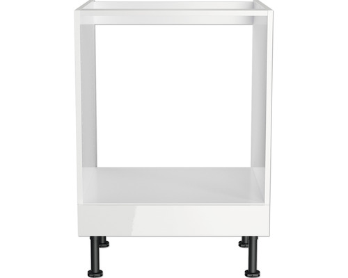 Meuble bas de cuisine avec pieds noirs