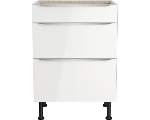 Unterschrank mit drei Schubladen und Füßen