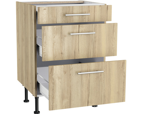 Küchenunterschrank mit drei Schubladen