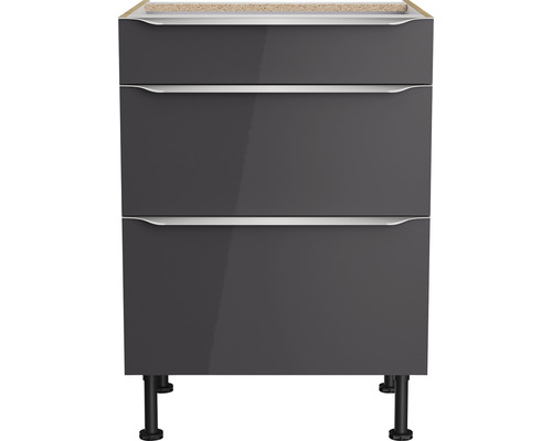 Unterschrank mit drei Schubladen und Füßen