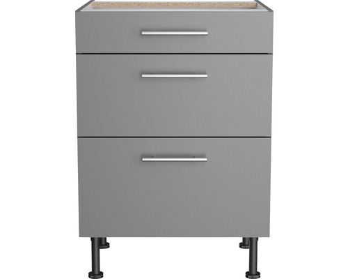 Unterschrank mit drei Schubladen und Füßen