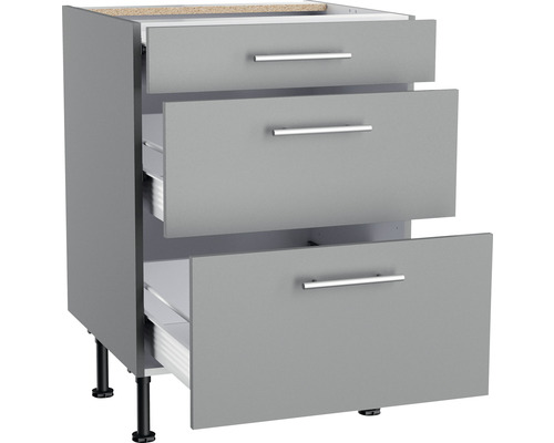 Unterschrank mit drei Schubladen für die Küche