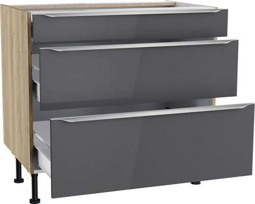 Küchenunterschrank mit drei Schubladen