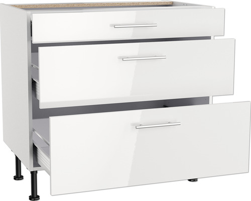 Küchenunterschrank mit drei Schubladen
