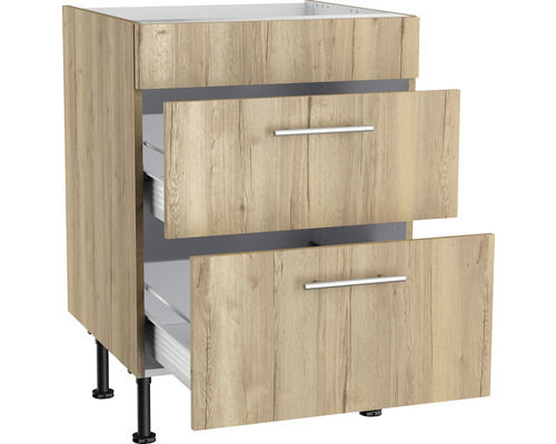 Unterschrank mit zwei Schubladen im Holzdekor