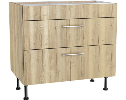 Optifit Kochfeldumbauschrank Erik290 BxTxH 90x58,4x87 cm wildeiche strukturiert matt zerlegt