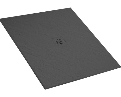 Rechteckige Duschwanne aus Kunststein mit Ablaufgarnitur