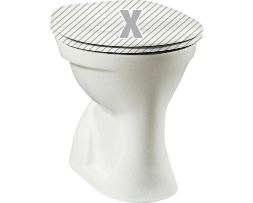 Stand-WC VitrA Norm Flachspüler mit Spülrand weiß ohne WC-Sitz 1734610-0