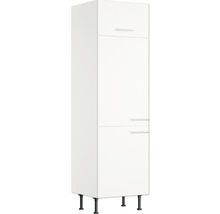 Meuble pour réfrigérateur encastrable 88 Optifit Bengt932 60 x 58,4 x 211,8 cm façade blanc mat corps blanc-thumb-2