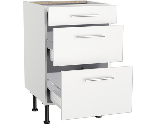 Küchenunterschrank mit drei Schubladen