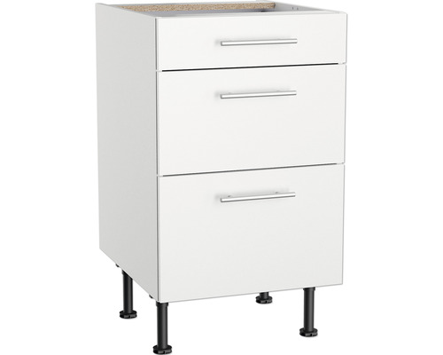 Unterschrank mit drei Schubladen und Füßen