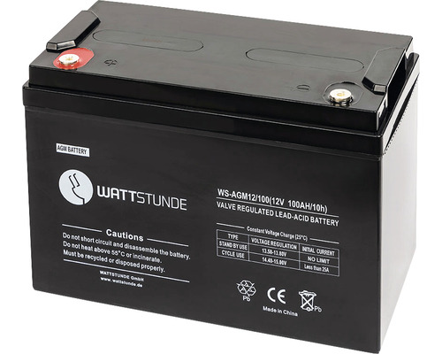 WATTSTUNDE Lithium 100Ah LiFePO4 Batterie LIX100D-LT (DIN) mit Bluetooth  Schnittstelle - HORNBACH Luxemburg