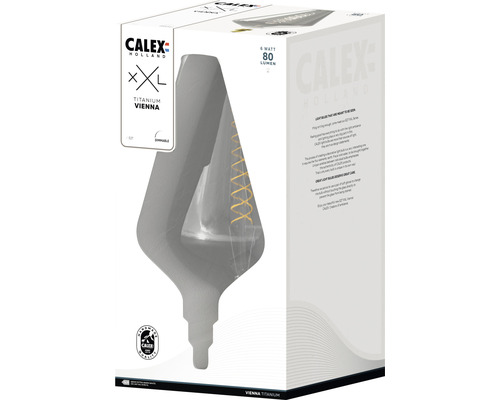 Emballage d'une ampoule Calex XXL Titanium Vienna