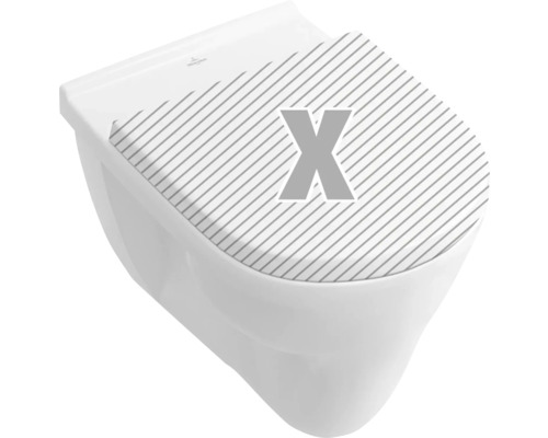 WC suspendu Villeroy & Boch O.novo cuvette à fond plat avec bride de rinçage blanc sans abattant WC 56621001