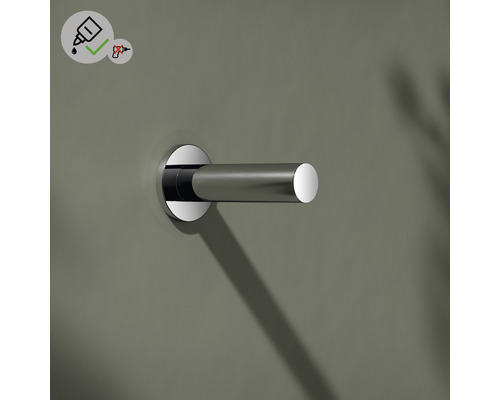 Türdrücker aus Metall mit Befestigungssymbol