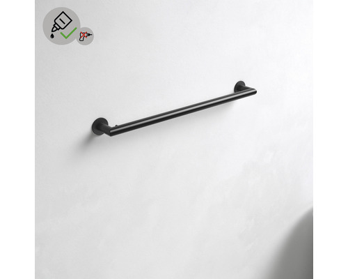 Schwarzer Handtuchhalter zur Wandmontage