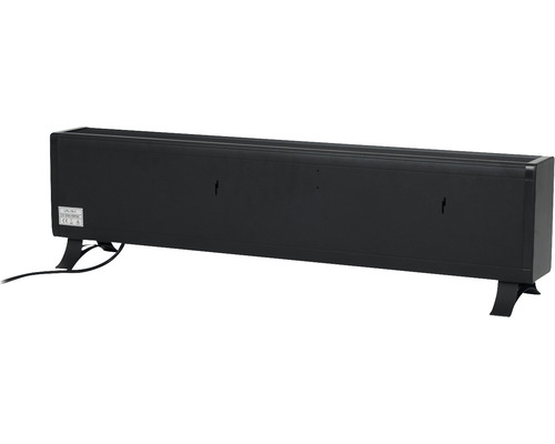 Radiateur convecteur noir avec pieds et câble d''alimentation