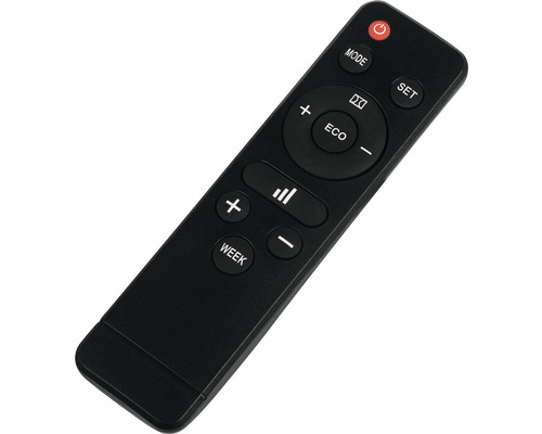 Télécommande noire avec plusieurs boutons