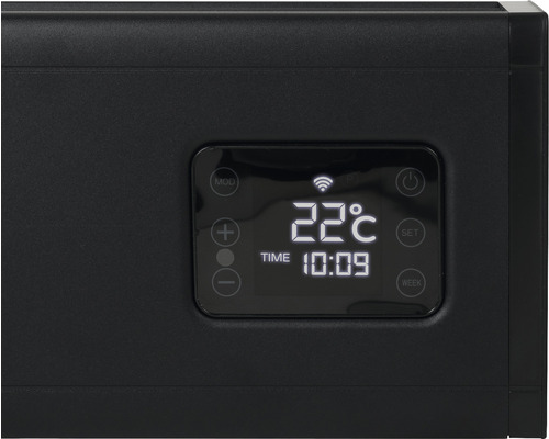 Gros plan d''un thermostat numérique avec affichage de la température