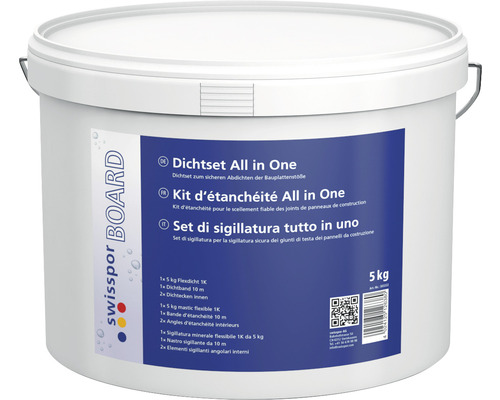 Kit d''étanchéité All in One, 5 kg, pour le scellement fiable des joints de panneaux de construction