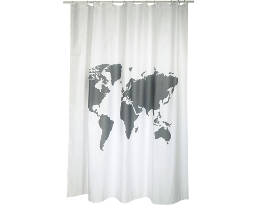 Duschvorhang mit Weltkartenmuster