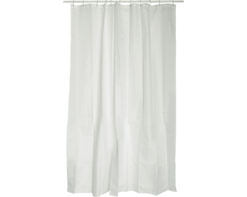 Rideau de douche blanc avec crochets