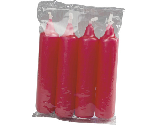 Verpackung mit vier roten Tafelkerzen