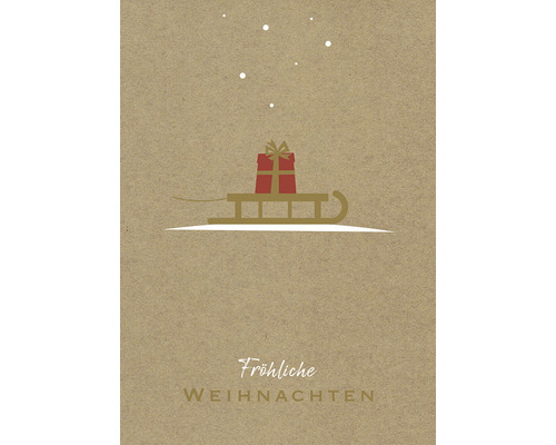 Carte de Noël fröhliche Weihnachten cadeau 10,5x14,8 cm