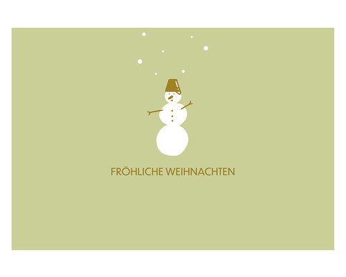 Carte de Noël fröhliche Weihnachten bonhomme de neige 14,8x10,5 cm