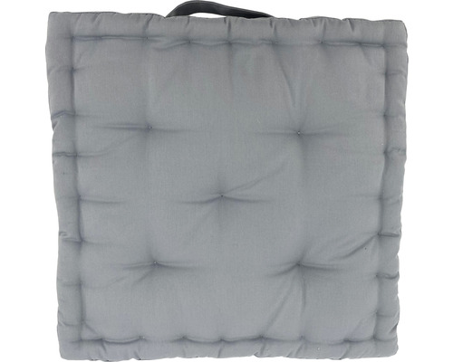 Galette de chaise coton gris 40 x 40 cm Galette de chaise coton gris 40 x 40 cm