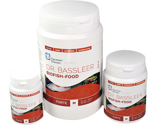 Aquarium Münster Dr. Bassleer Biofish Food Forte L 150 g ⌀ 0,8 - 1,2 mm, nourriture de renforcement de l'immunité Trois paquets de nourriture pour poissons Dr. Bassleer Biofish-Food