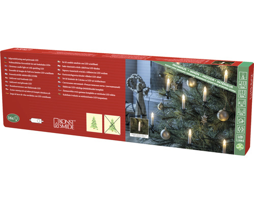 Verpackung einer LED-Lichterkette in Kerzenform für den Innenbereich