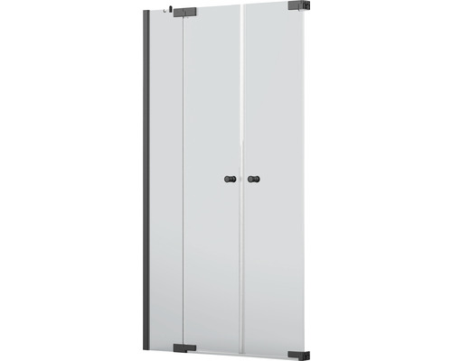Paroi de douche avec porte pivotante en verre