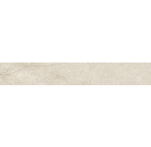 Beige Bodenfliese mit leichter Marmorierung.
