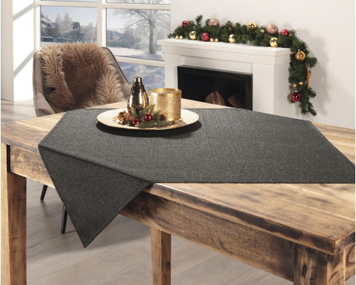 Nappe Noël uni anthracite 80 x 80 cm