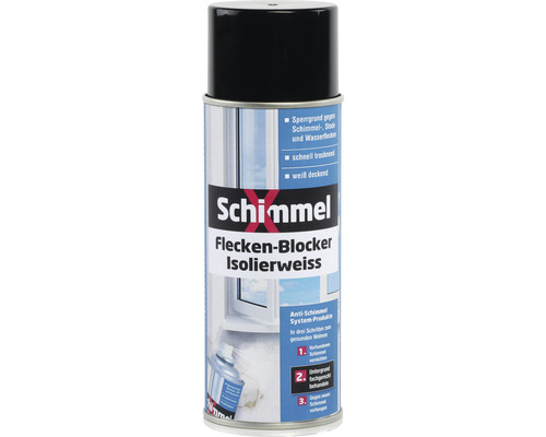 Apprêt isolant anti-tâches SchimmelX blanc isolant 400 ml Schimmel Bloqueur de Taches Isolierweiss aérosol