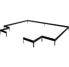 Bordure de parterre de jardin en plastique avec ancrages au sol