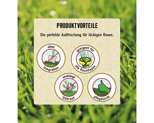 Avantages du produit : Pas de bêchage, convient à tous les types de gazon, repousse les mauvaises herbes, facile d''entretien.