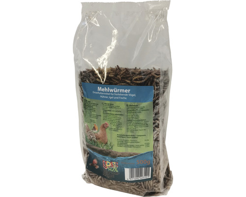 Complément alimentaire pour poules, poissons de bassin, hérissons, oiseaux Spass Mix vers de farine 1 kg