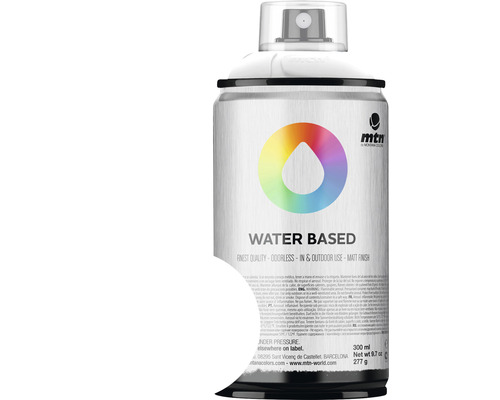 Peinture aérosol MTN Montana Water Based RV-9010 Titanium White 300 ml