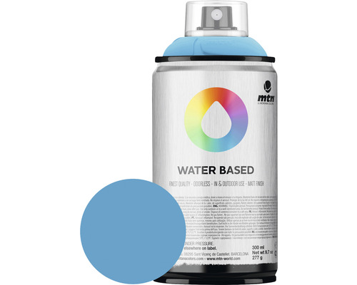 Peinture aérosol MTN Montana Water Based RV-217 Cerulean Blue 300 ml