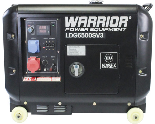Groupe électrogène Warrior LDG6500SV3-EU Diesel 3 phases 5500W 1x400V 1x230V-0