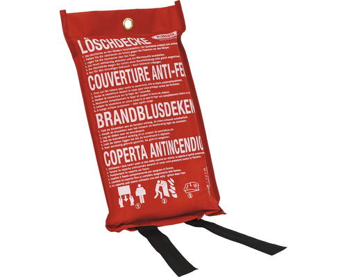 Couverture anti-feu Abus LD1118 dans un sac de transport pratique pour éteindre de petits incendies