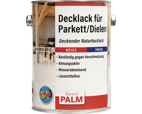 Barend Palm Decklack f. Parkett & Dielen weiß 2,5 l