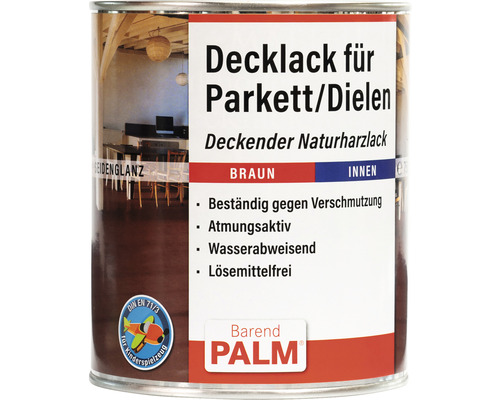 Laque de finition Barend Palm pour parquet et dalles marron 750 ml