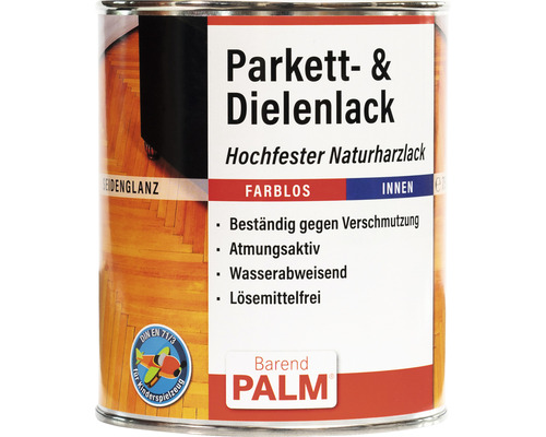 Laque pour parquet et dalles Barend PALM transparent 750 ml Boîte de vernis pour parquet et planches incolore pour l''intérieur