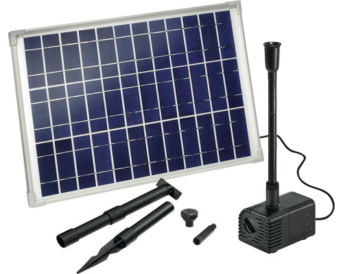 Solarbetriebene Teichpumpe mit Solarpanel und Zubehör