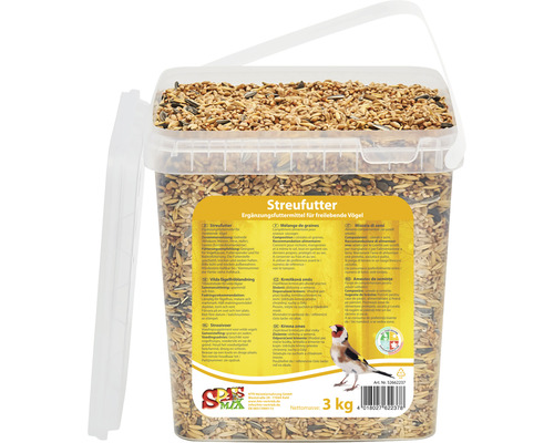 Streufutter für Wildvögel im Eimer, 3 kg